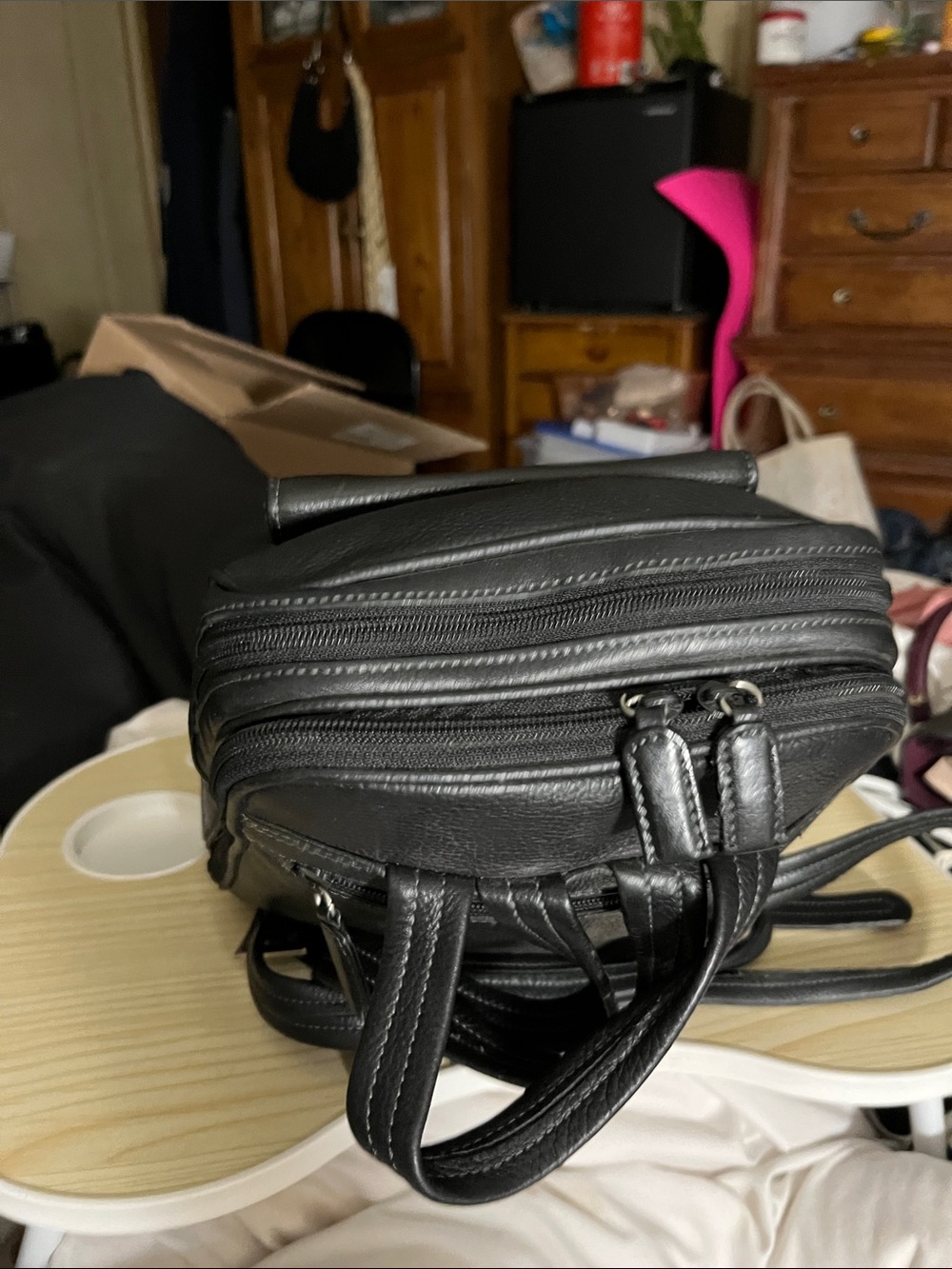 Tignanello Black Leather Women's Backpack - Picture 4 of 10